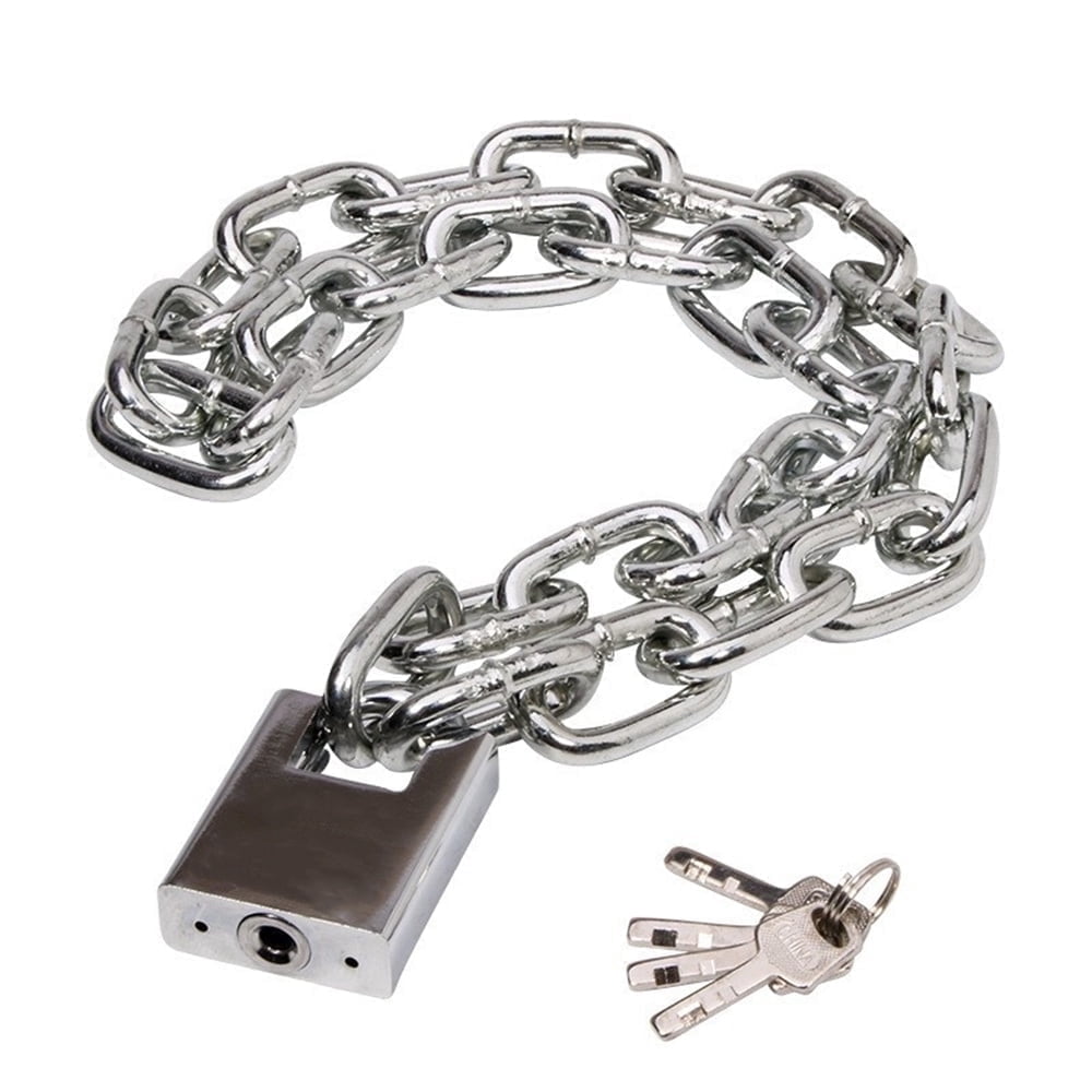 Security Chain Lock,Stainless Steel Rust-proof Bike Chain Lock,Waterproof Bicycle Chain Lock,Heavy Duty Long Lock Chain,Premium Case-Hardened Safety Chain for Outdoor Door Motorcycle