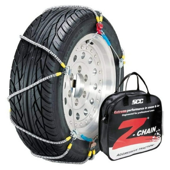 Security Chain Z-583 Winter Tractor Cable Traction Tire Chains (2 pack)