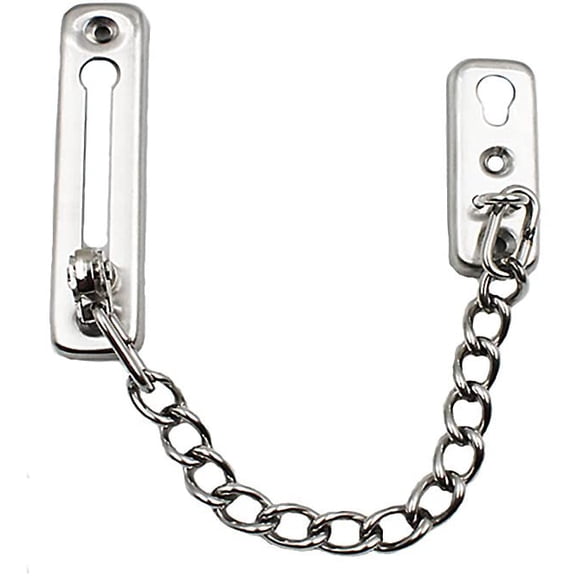 Security Door Chain 304 Stainless Steel Casting Door Surface-Mounted Lock Brushed Finish (B Style)