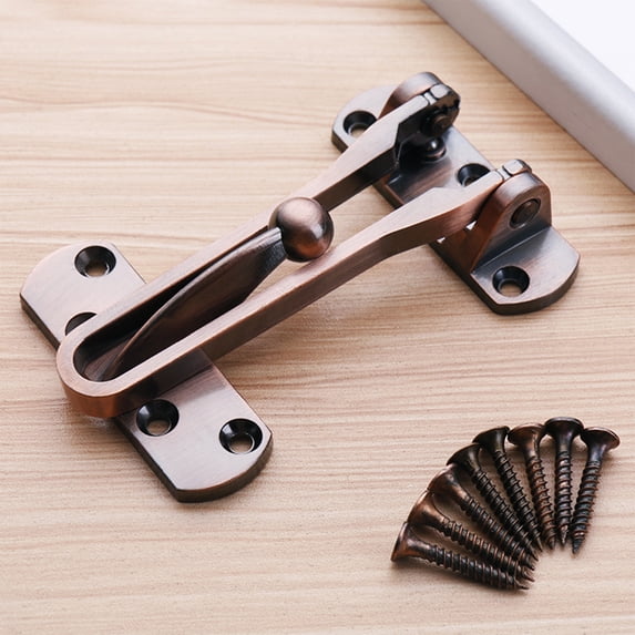 Security Door Lock, Yannianjz Heavy Duty Door Security Lock, Rocker Bar Door Guard for Home Hotel Apartment, Alloy Construction, Easy to Install, Extra Protection, Anti-Theft