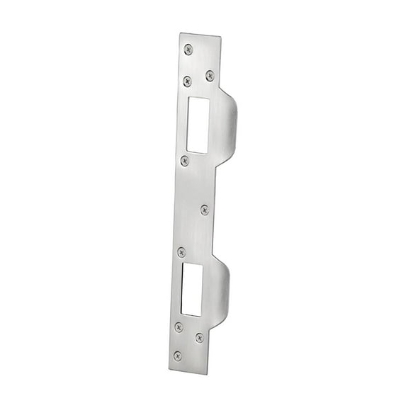 Security Door Strike Plate Accessories for 5-1/2 inch to 6 inch Hole Center Easy Installation Sturdy Door Hardware Heavy Duty White