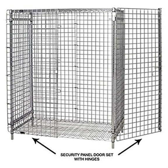 Security Door, for use with 36"W security units, chrome plated finish