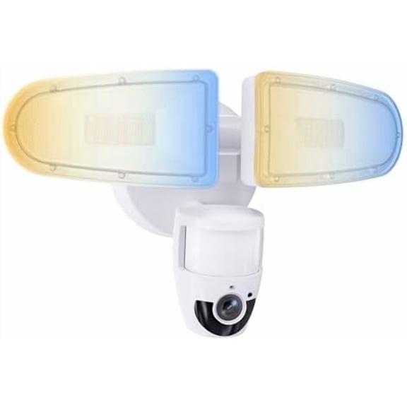 Security Floodlight Camera Outdoor,1080P Smart Motion Sensor Outdoor Lights with Camera(4 Working Modes), 110dB Siren 25W 2200 Lumen Brightness, IP65 Weatherproof, 2-Way Talk$$Tools & Hardware Other