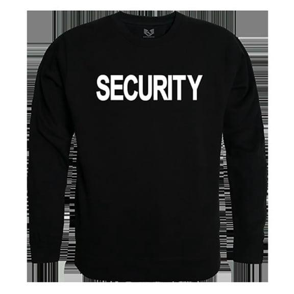 Security Graphic Crew Neck Sweatshirt, Black - 2X