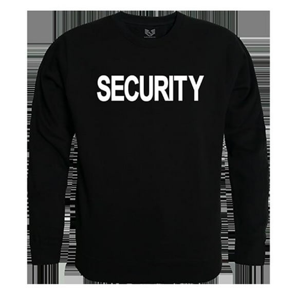 Security Graphic Crew Neck Sweatshirt, Black - Medium