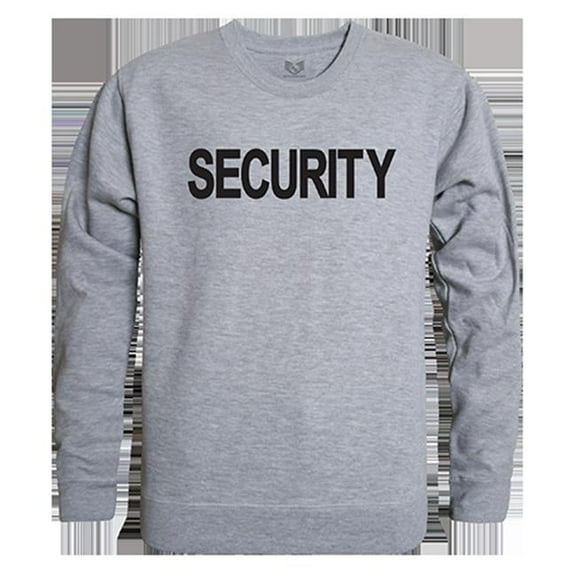 Security Graphic Crew Neck Sweatshirt, Heather Grey - Medium