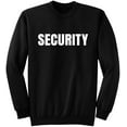 thumbnail image 1 of Security Guard Bouncer Event Party Safety Staff Sweatshirt Front & Back Print Jet Black (S), 1 of 4