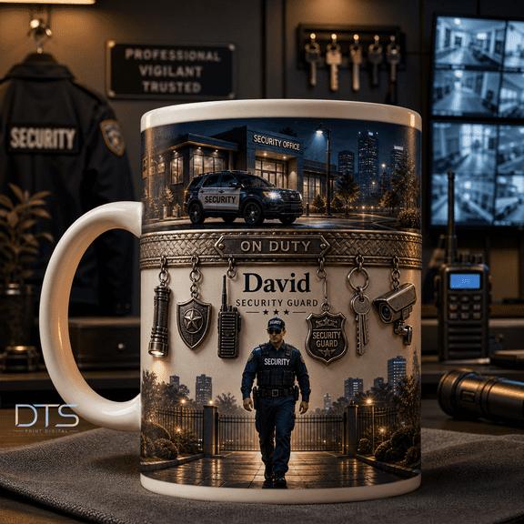 Security Guard Mug Gift Personalized On Duty Coffee Cup for Officer Appreciation