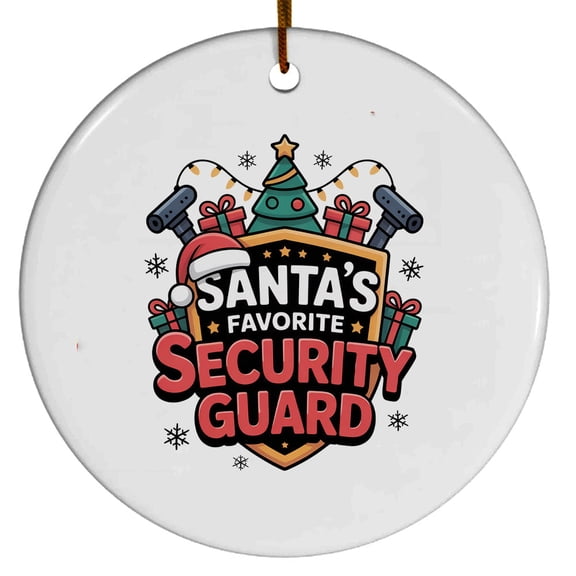 Security Guard Ornament, Custom Christmas Ornament, Christmas Gift For Dad Mom Friends Coworkers Colleagues, Christmas Ornament 2025, Team Gifts, Santa's Favorite Security Guard