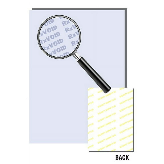 Security-Guard Paper, 8.5" x 11" Blue 24-lb. Bond, with all federally mandated security features and more, Pack of 500 Sheets