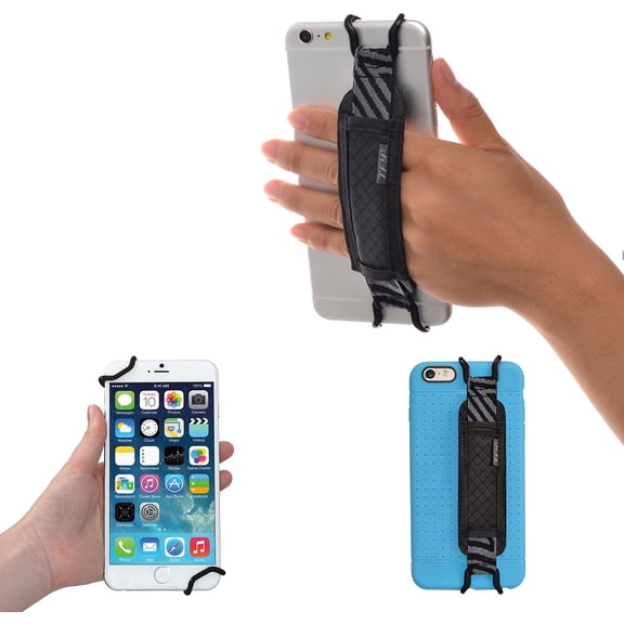 Security Hand Strap Holder Compatible with iPhone 17 Pro Max/Air / 16 Pro / 15/14 Plus / 13 Pro / 12/11 / Xs/XR/X / 8 Plus/SE/Galaxy S23 / S24 / Note 20 / Mate 70/60 Pro (Black)