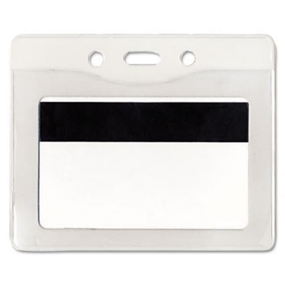 Security ID Badge Holder Horizontal 3 .88w x 2 .63h Clear 50-Box