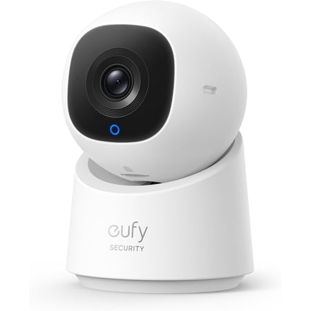 Security Indoor Cam C220 | 2K Resolution Smart Security Camera with 360° coverage, Human/Motion Detection, AI Tracking, Compatible with Alexa and Google Assistant, Night Vision
