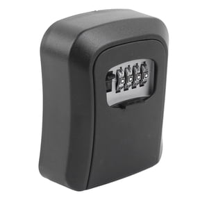 Security Key Lock Box - Wall Mounted Key Safe Storage with Combination Lock, Heavy Duty Weatherproof Exterior Key Box (Black)