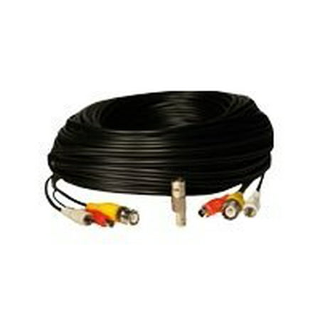 Security Labs - Camera extension cable - BNC, RCA, DC jack 2.1 mm (M) to BNC, RCA, DC jack 2.1 mm - 50 ft - black