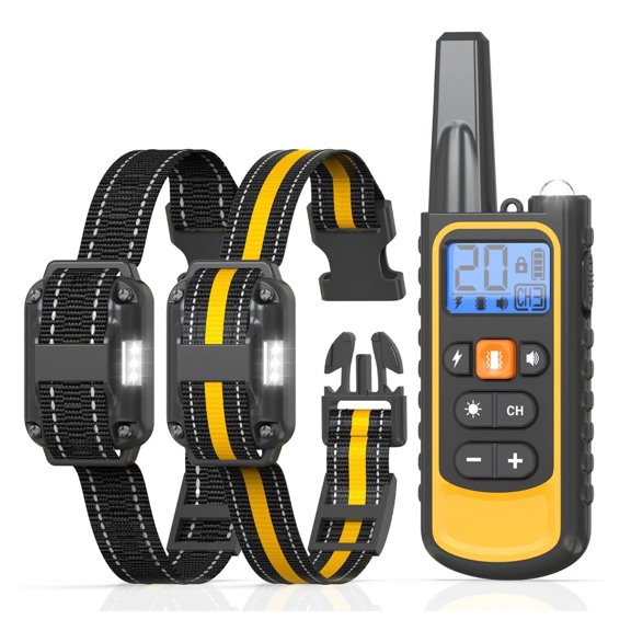 Security Lock Dog Training Collar, 3300ft Long Range IP67 Waterproof Device with Remote