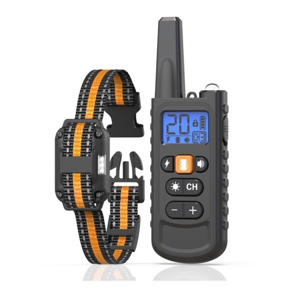 Security Lock Dog Training Collar, 3300ft Long Range IP67 Waterproof Device with Remote