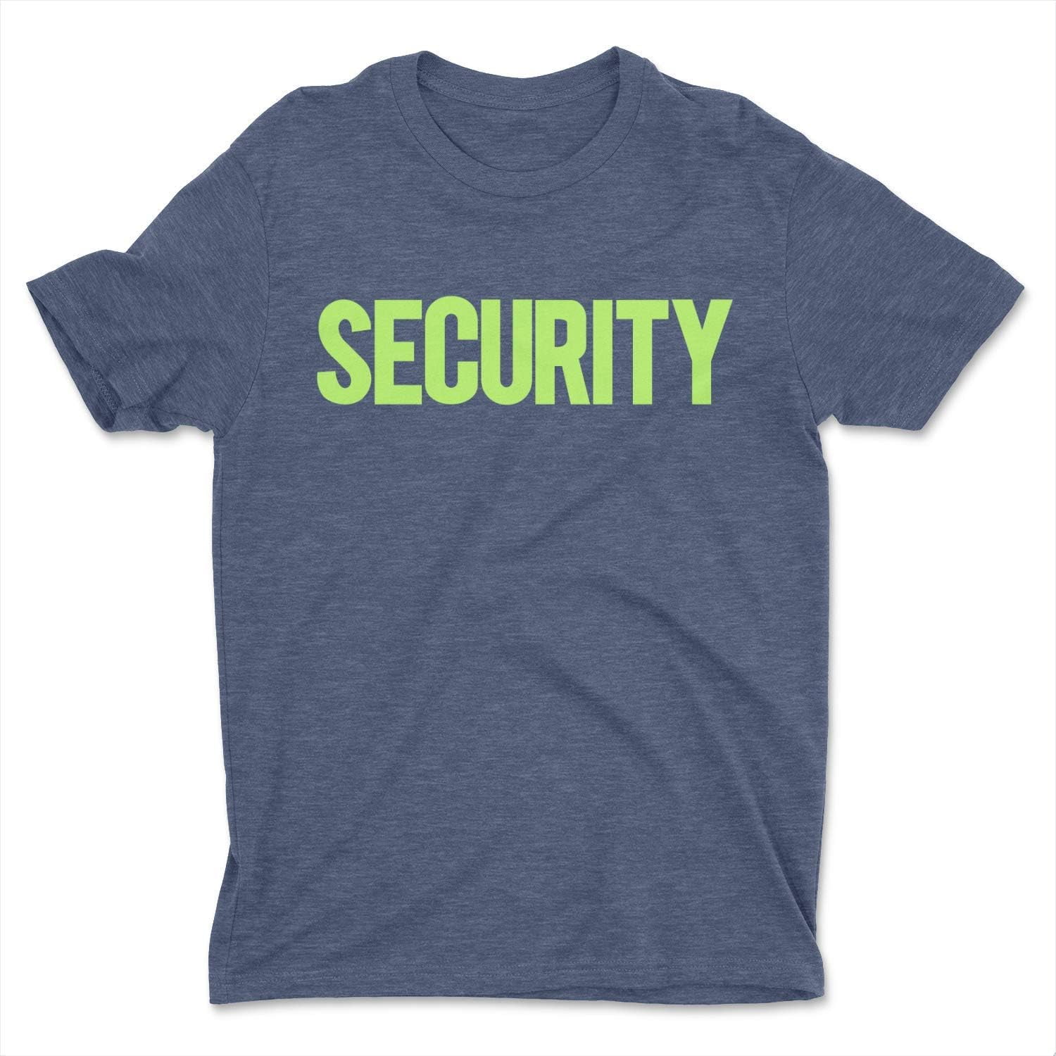 Security Loge T-Shirt Front Back Print Mens Tee Staff Event Uniform ...