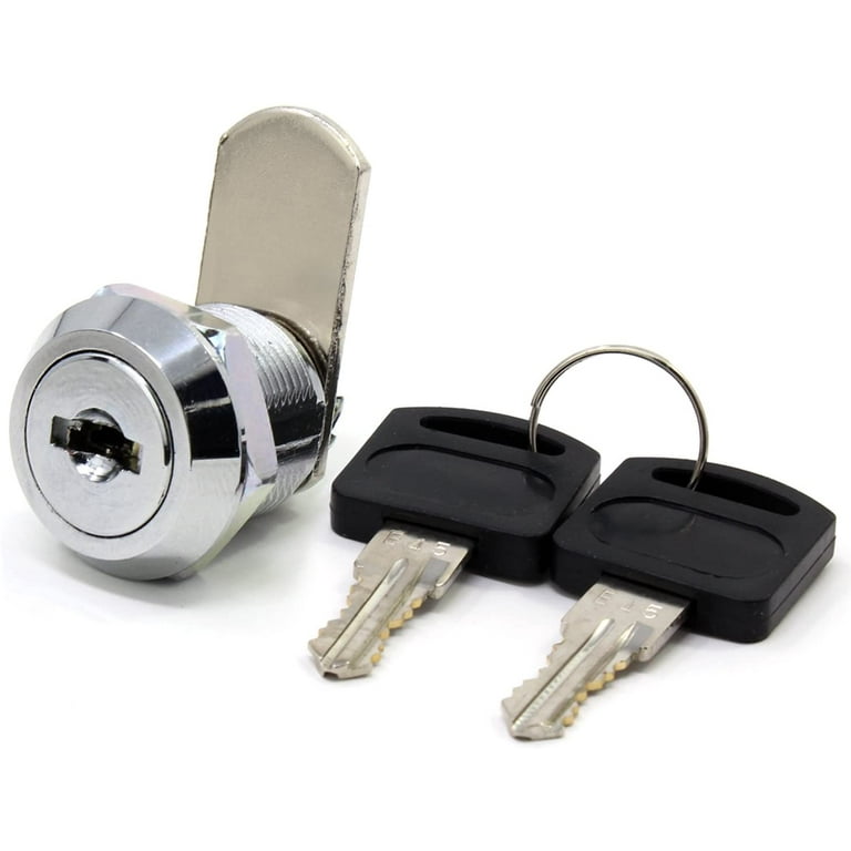 Housoutil 2pcs Cabinet Locks for Adults File Cabinet Lock Kit Cam Lock  Mailbox Key Lock Cylinder Lock for Storage Unit Drawer Locks with Keys  Mailbox