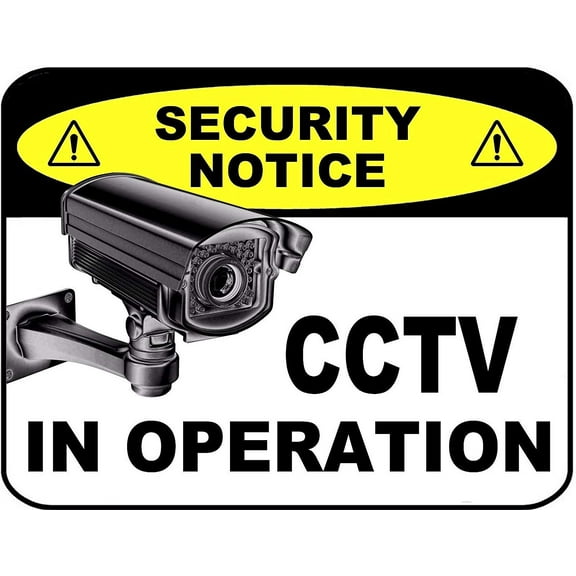 Security Notice CCTV in Operation 11 inch by 9.5 inch Laminated Sign