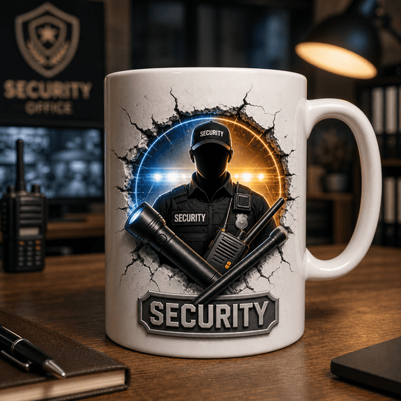 Security Officer Mug Hero Design Gift for Guard, Patrol Officer, Custom Security Gift
