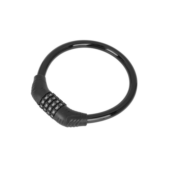 Security Portable 4 Digit Resettable Combination Bike Cable Lock Black 43cmx10mm