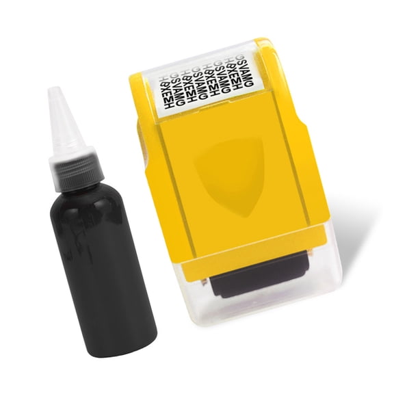 Security Protective Roller Stamper with Dustproof Lid for Mail Package Multipurpose Privacy Theft Prevention Stamper