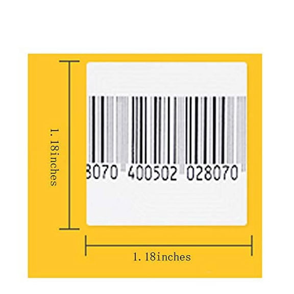Security RF Label, 2Roll-2000pcs Retail Shop EAS 8.2MHz Checkpoint Compatible Labels RF Tags Anti-Theft Barcode Fake Soft Label Self-Adhesive Tag (1.18x1.18 inches)