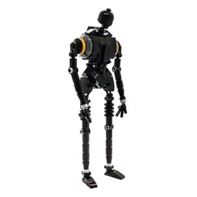 Security Robot Building Blocks Kit, MultiJoint Posable Mecha Droid Model, Collectible DIY Brick Figure Toy for Teens & Hobby Collectors