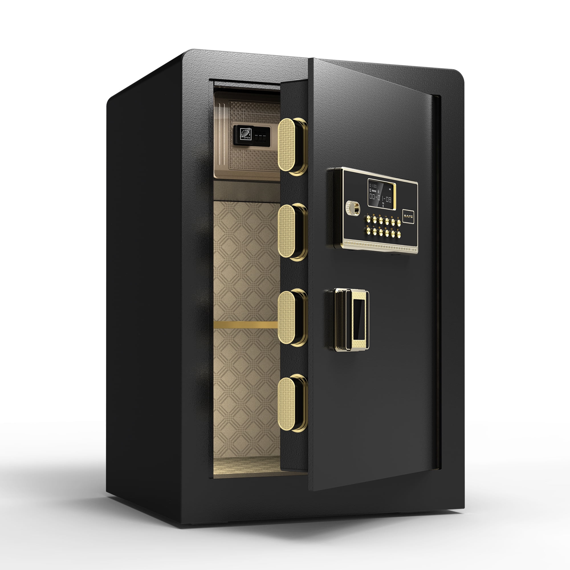 Security Safe Box, SESSLIFE Deluxe Digital Safes and Lockboxes, Wall and Floor Safes for Protect Cash, Gun, Jewelry, Documents, 2.04 Cubic Feet, TE2346