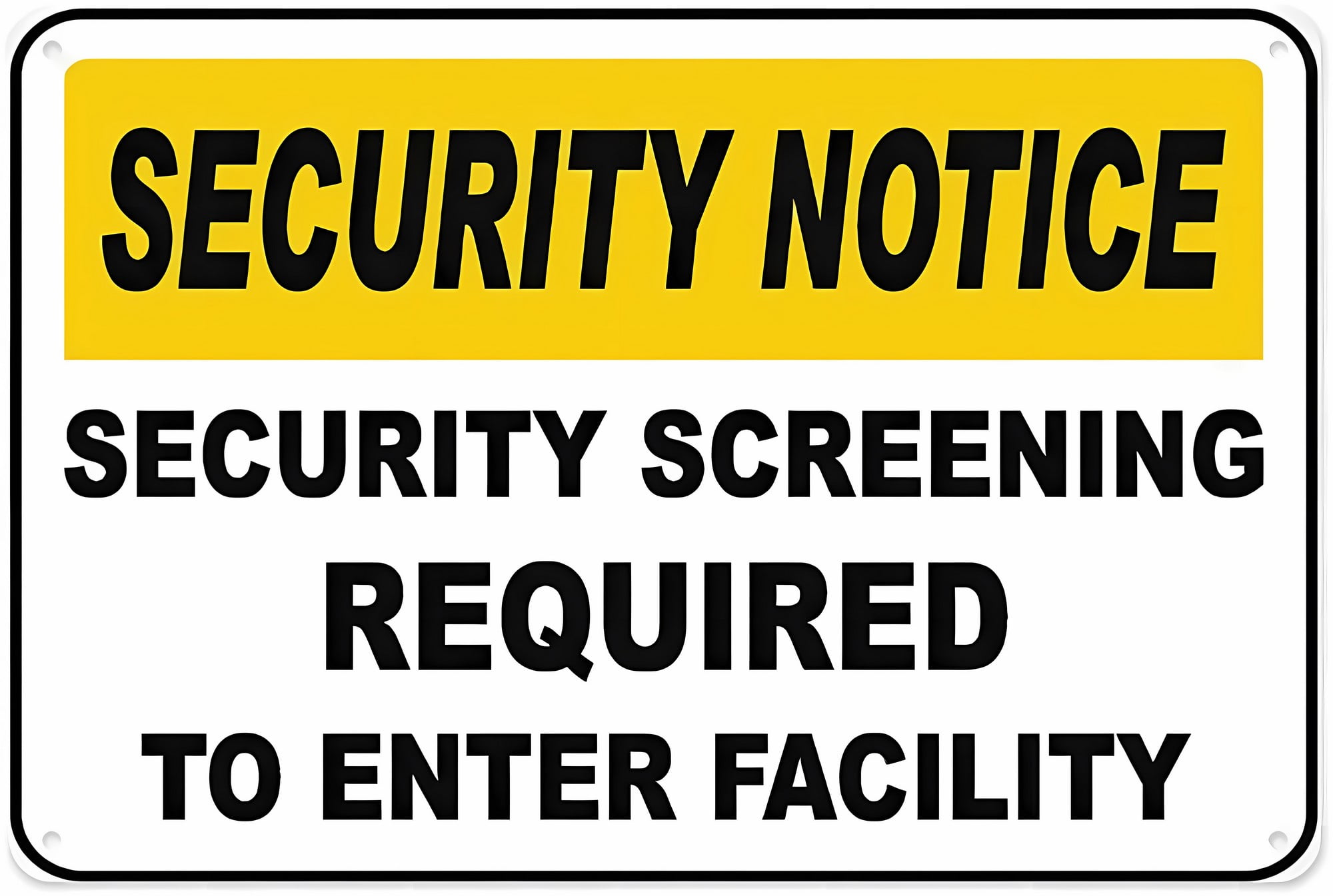 Security Screening Required Sign - 8