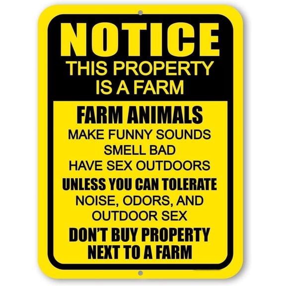 Security Sign 8X12 Inch Warning Signs Notice This Property Is A Farm For Indoor And Outdoor Weatherproof And Uv Protected