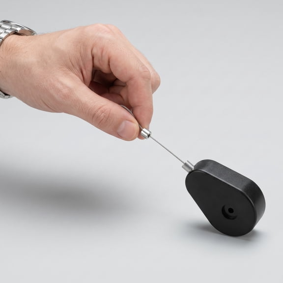 LITINKIMI Retractable Steel Cable Lock with Anti-Loss Rope, Plastic and Steel Security Cable