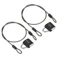 thumbnail image 1 of Uxcell 2Set 3Digit Combination Padlock Steel Security Cable 1.6' Travel Lock Black, 1 of 7