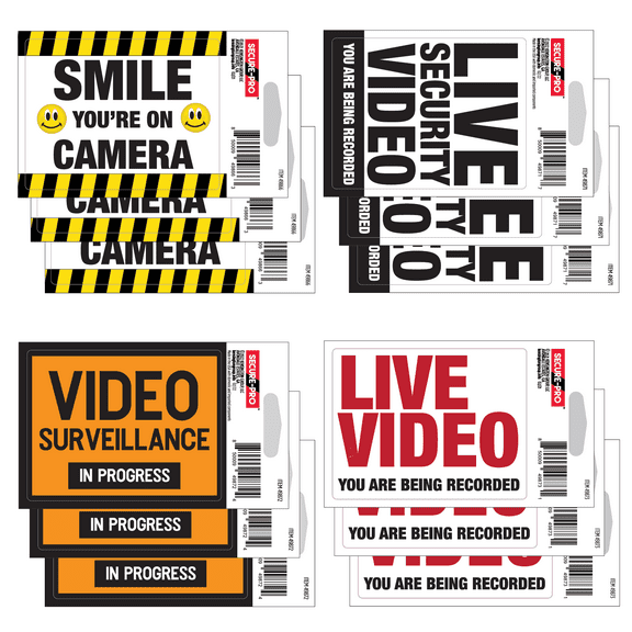 Security Sticker Value Pack - 12 Pieces