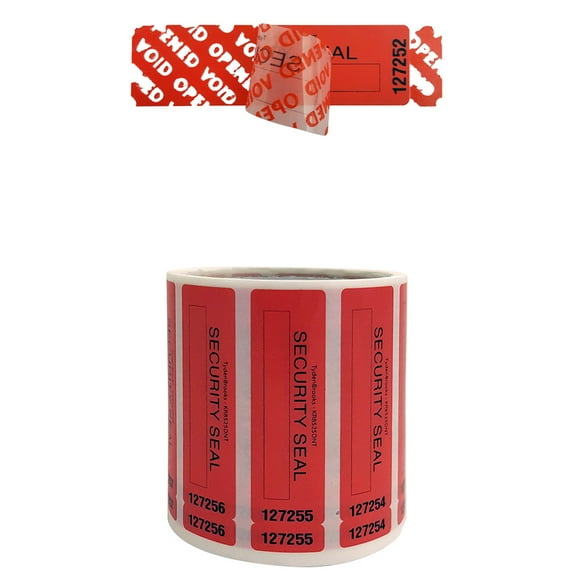 Security Tamper Tape - Removable Residue "VOID OPENED" Seals - 250 labels