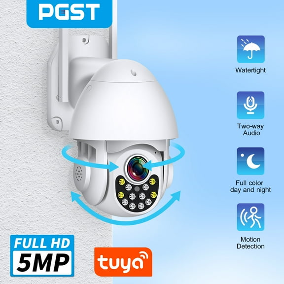Security Tuya Cameras WiFi Outdoor HD Full Color Night Vision Waterproof Wireless Surveillance Camera with Baby Monitor