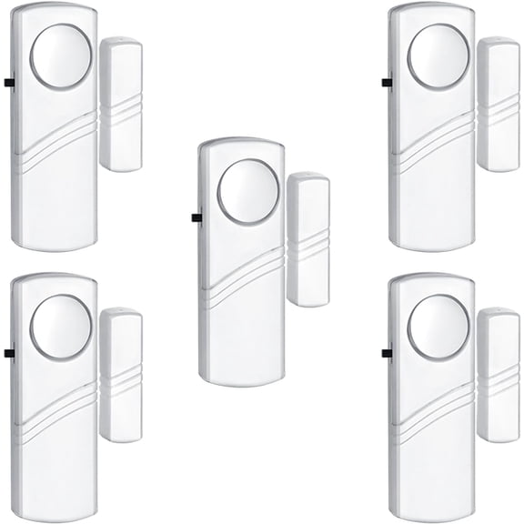 Security Window Door Alarm, Portable 90dB Wireless Sensor for Home & Travel Security, Easy DIY Installation, No Tools Needed (Battery Not Included)