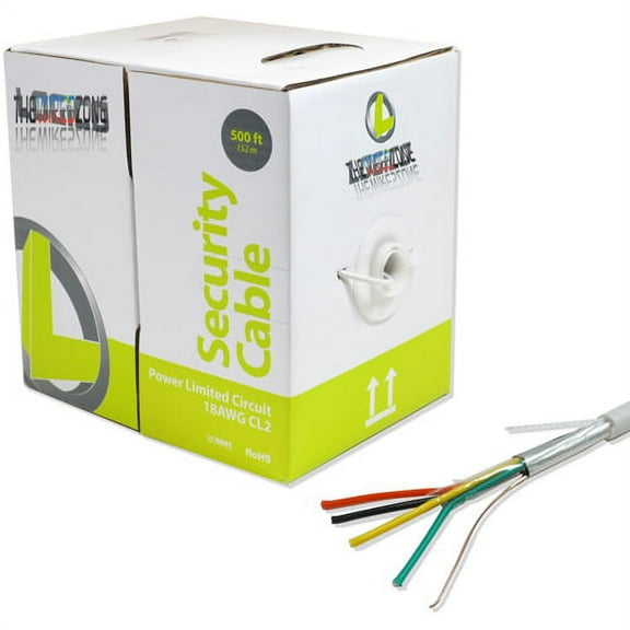 Security Wire Burglar Alarm 18/4 500FT Stranded Shielded Control Speaker Cable