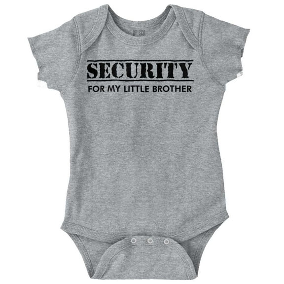 Security for My Little Brother Romper Boys or Girls Infant Baby Brisco Brands 12M