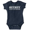 thumbnail image 1 of Security for My Little Brother Romper Boys or Girls Infant Baby Brisco Brands 24M, 1 of 7