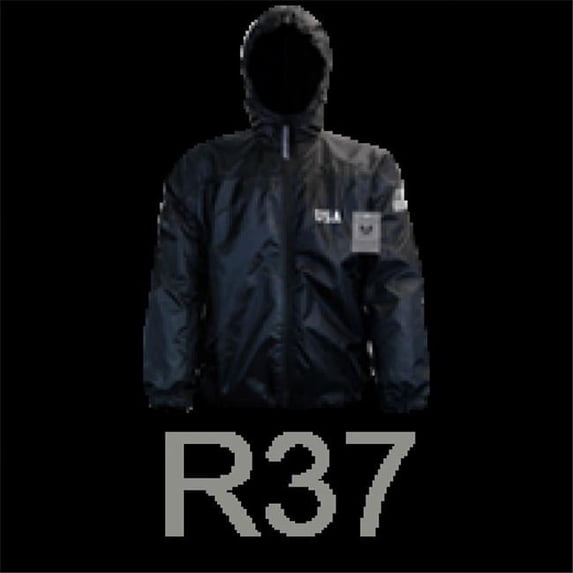 Security with F Solid Wind Breaker Jacket, Black - Large