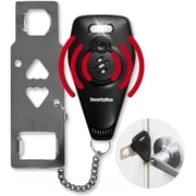 Securityman Portable Door Lock with 130dB Alarm for Travel, Hotel, Apartment - Black