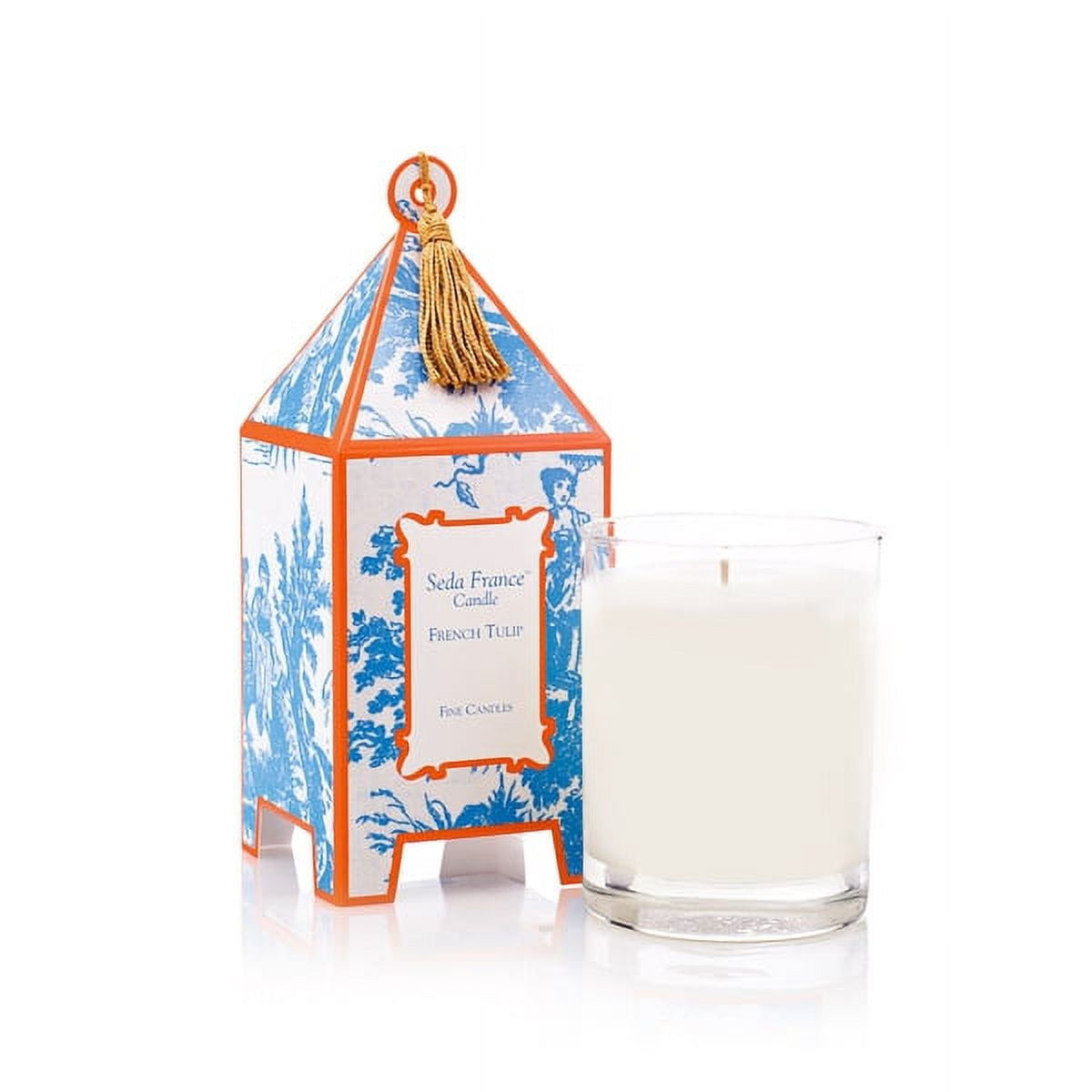 Seda France Classic Toile Pagoda Box Candle French Tulip 10 OZ