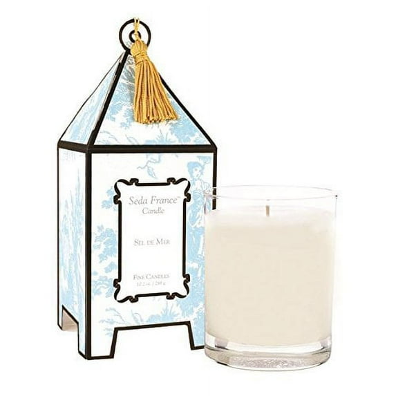 Seda France Classic Toile Pagoda Box Candle Sel de Mer 10oz