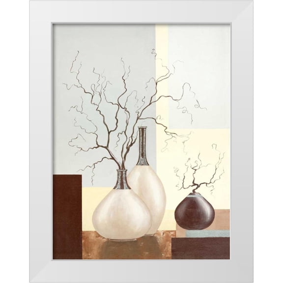 Sedalia, David 12x14 White Modern Wood Framed Museum Art Print Titled - Medley In Brown II