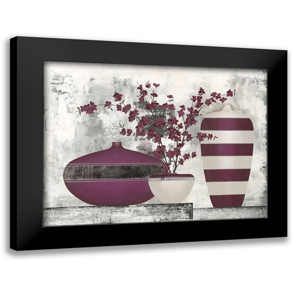 Sedalia, David 14x12 Black Modern Framed Museum Art Print Titled - VIolet And Silver