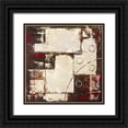 thumbnail image 1 of Sedalia, David 15x15 Black Ornate Wood Framed with Double Matting Museum Art Print Titled - Circles on brown-beige II, 1 of 4
