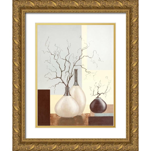Sedalia, David 25x32 Gold Ornate Wood Framed with Double Matting Museum Art Print Titled - Medley In Brown II