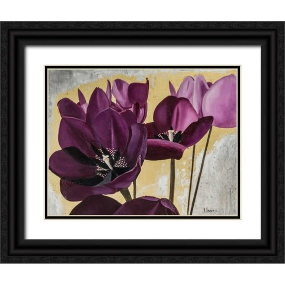 Sedalia, David 32x26 Black Ornate Wood Framed with Double Matting Museum Art Print Titled - Flowers III